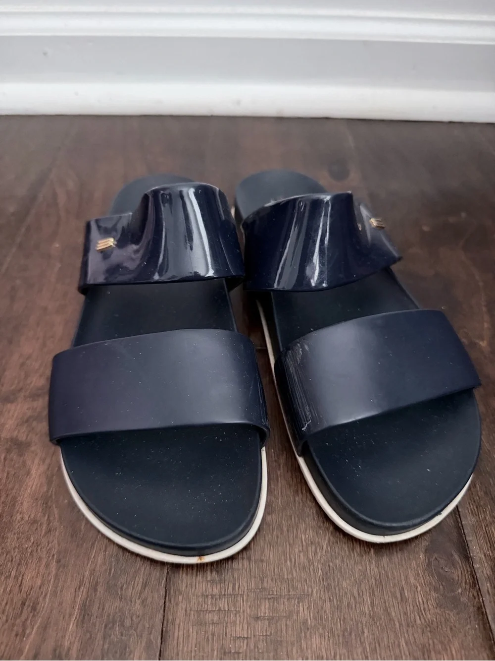 Melissa Cosmic Slide Sandals navy blue 8